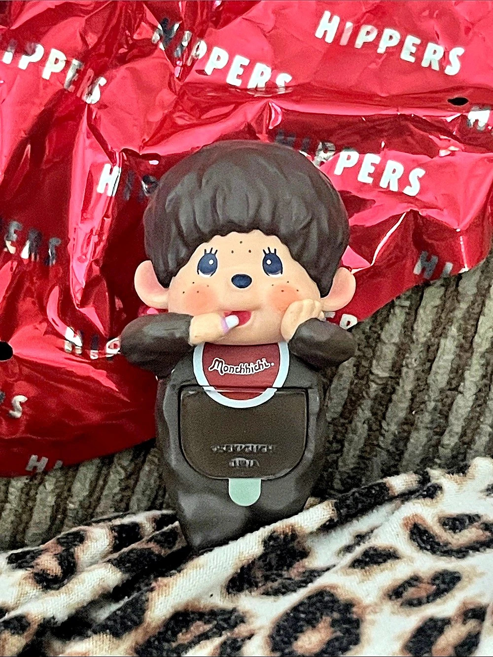 Monchhichi Hippers Decorative Mini Figures Mini Figure Black & Brown NWT